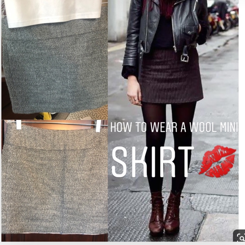 Calvin Klein wool Mini Skirt